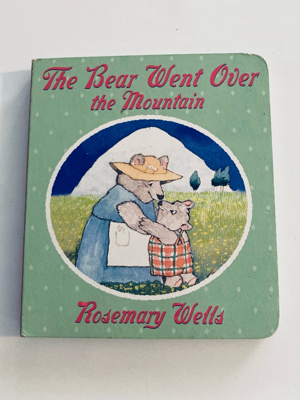 The Bear Went Over the Mountain Board Book - Mint Green Cover